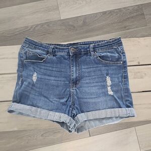 Grace And Lace Jean Shorts Denim 16